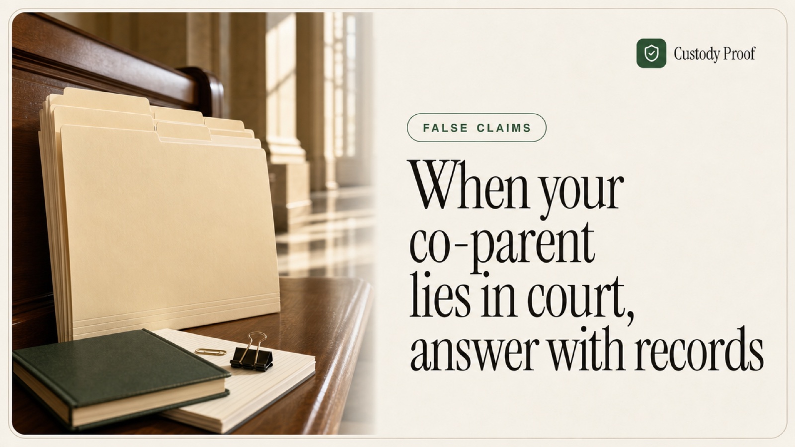 When your co-parent lies in court, answer with records