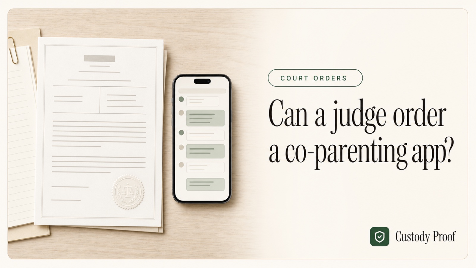 Can a judge order a co-parenting app?