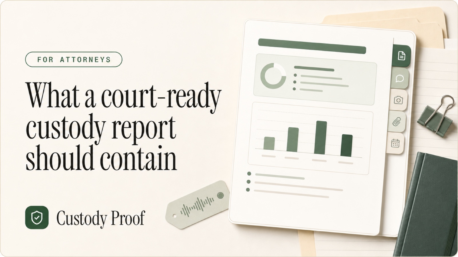 What a court-ready custody report should contain