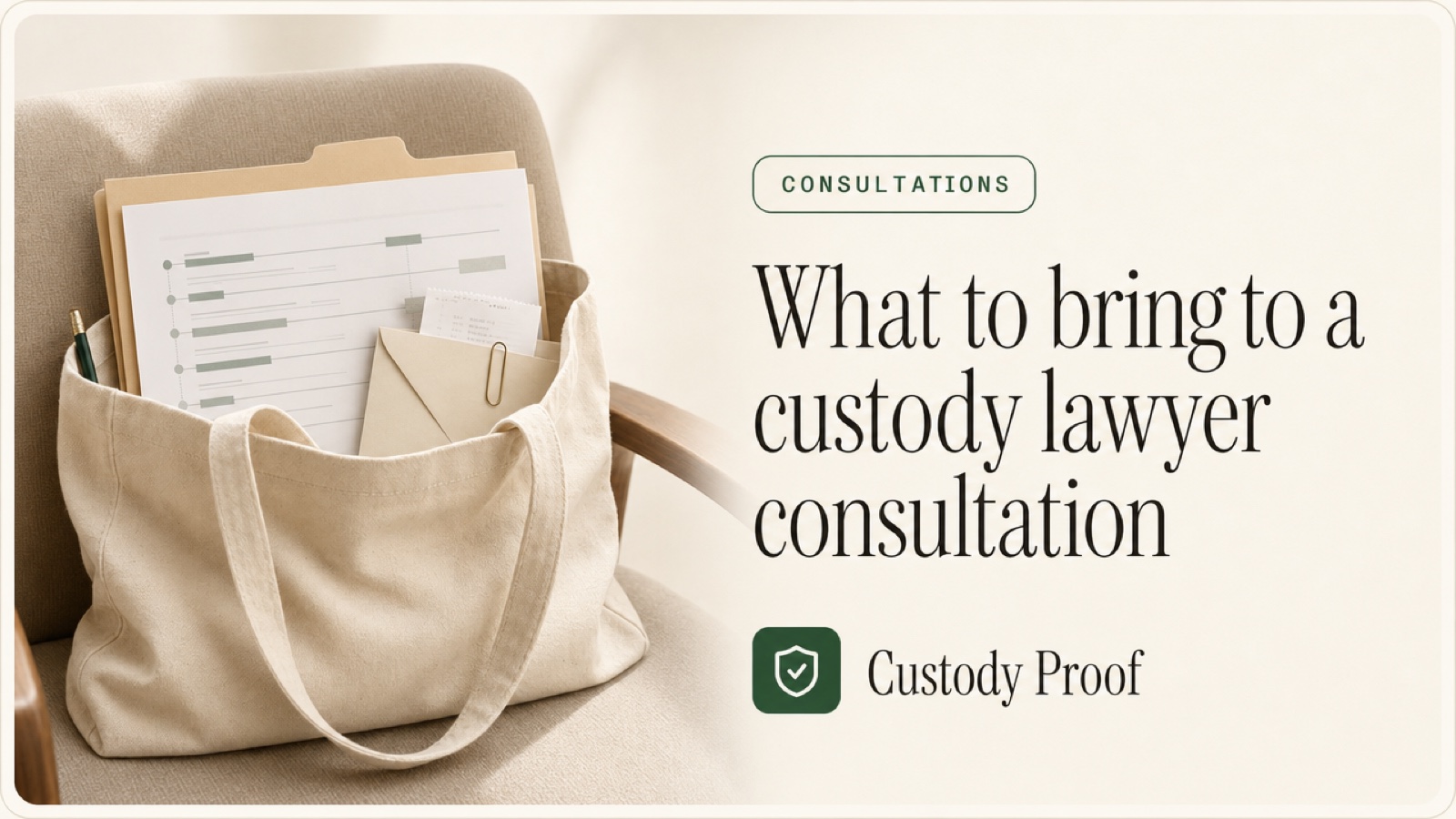 What to bring to a custody lawyer consultation