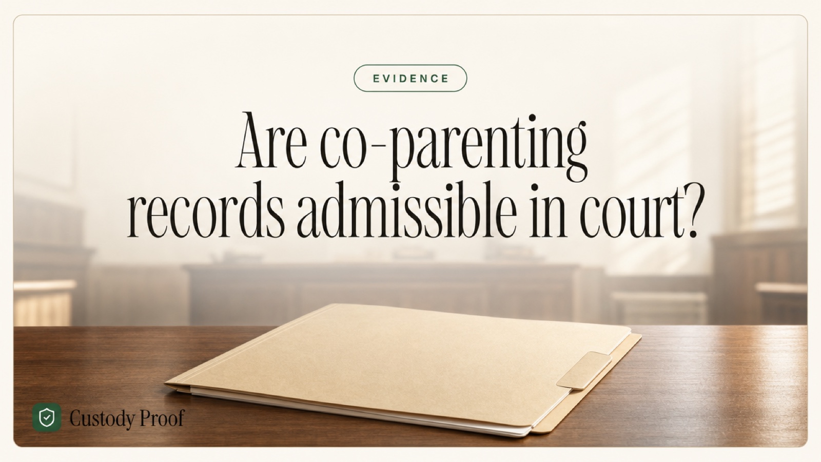 Are co-parenting records admissible in court?