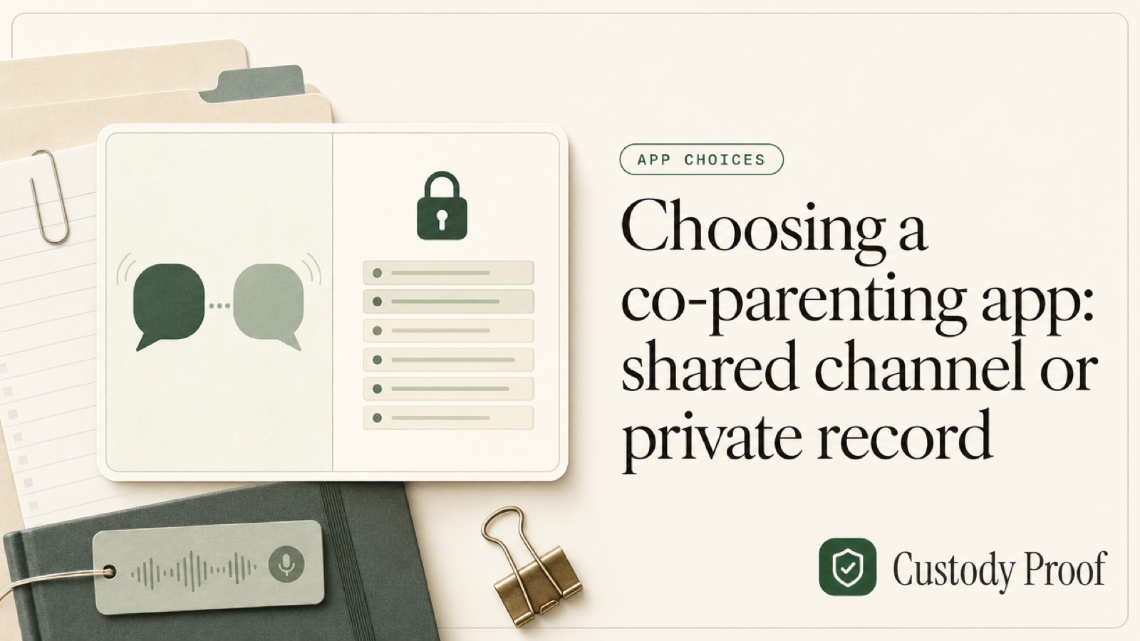 Choosing a co-parenting app: shared channel or private record