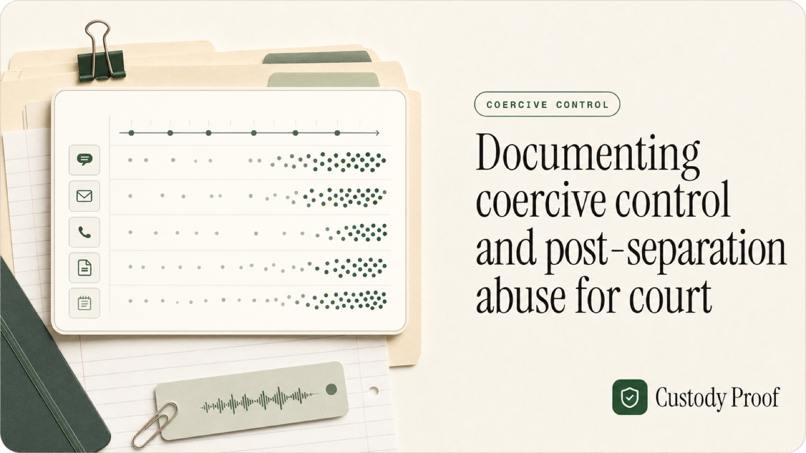 Documenting coercive control and post-separation abuse for court