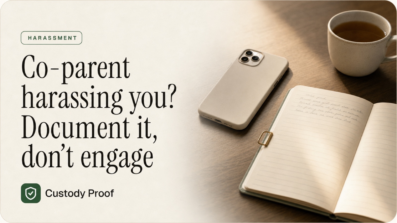 Co-parent harassing you? Document it, don't engage
