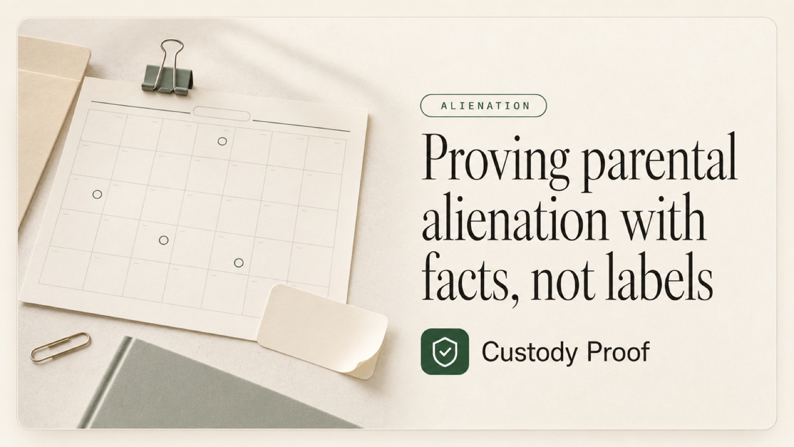 Proving parental alienation with facts, not labels