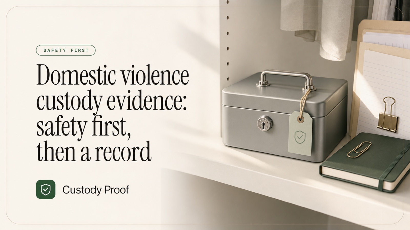 Domestic violence custody evidence: safety first, then a record
