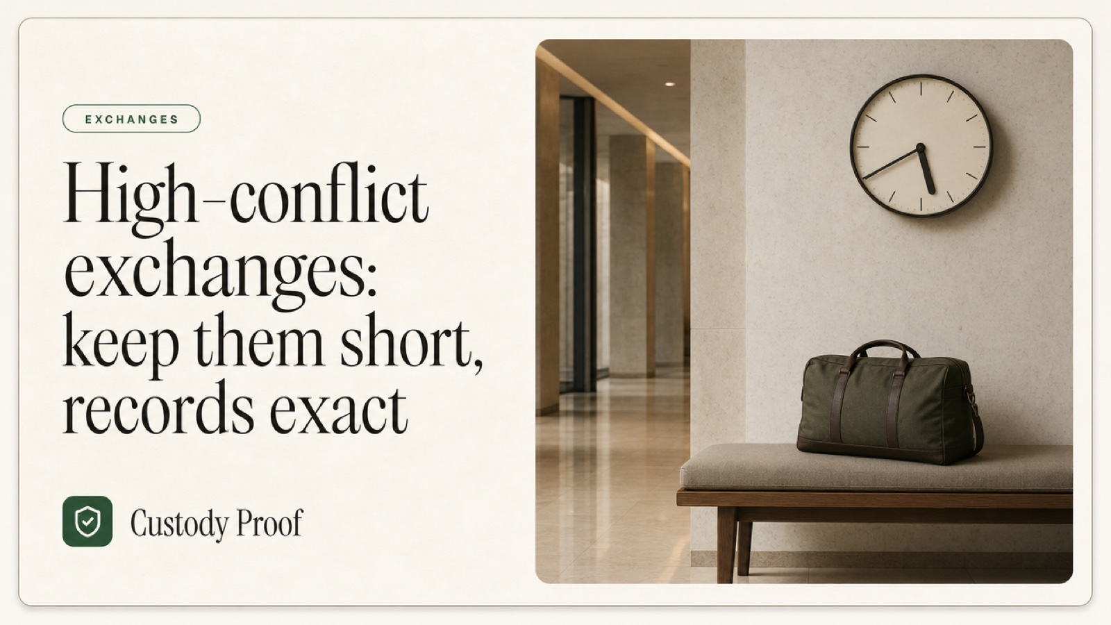 High-conflict exchanges: keep them short, records exact