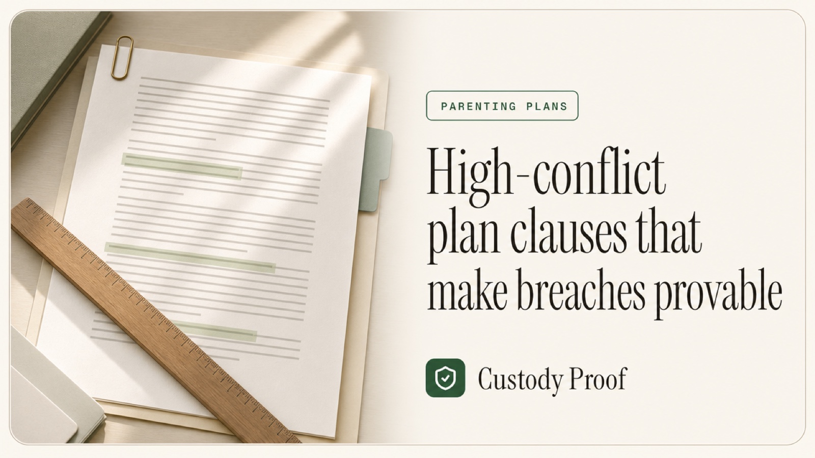High-conflict plan clauses that make breaches provable
