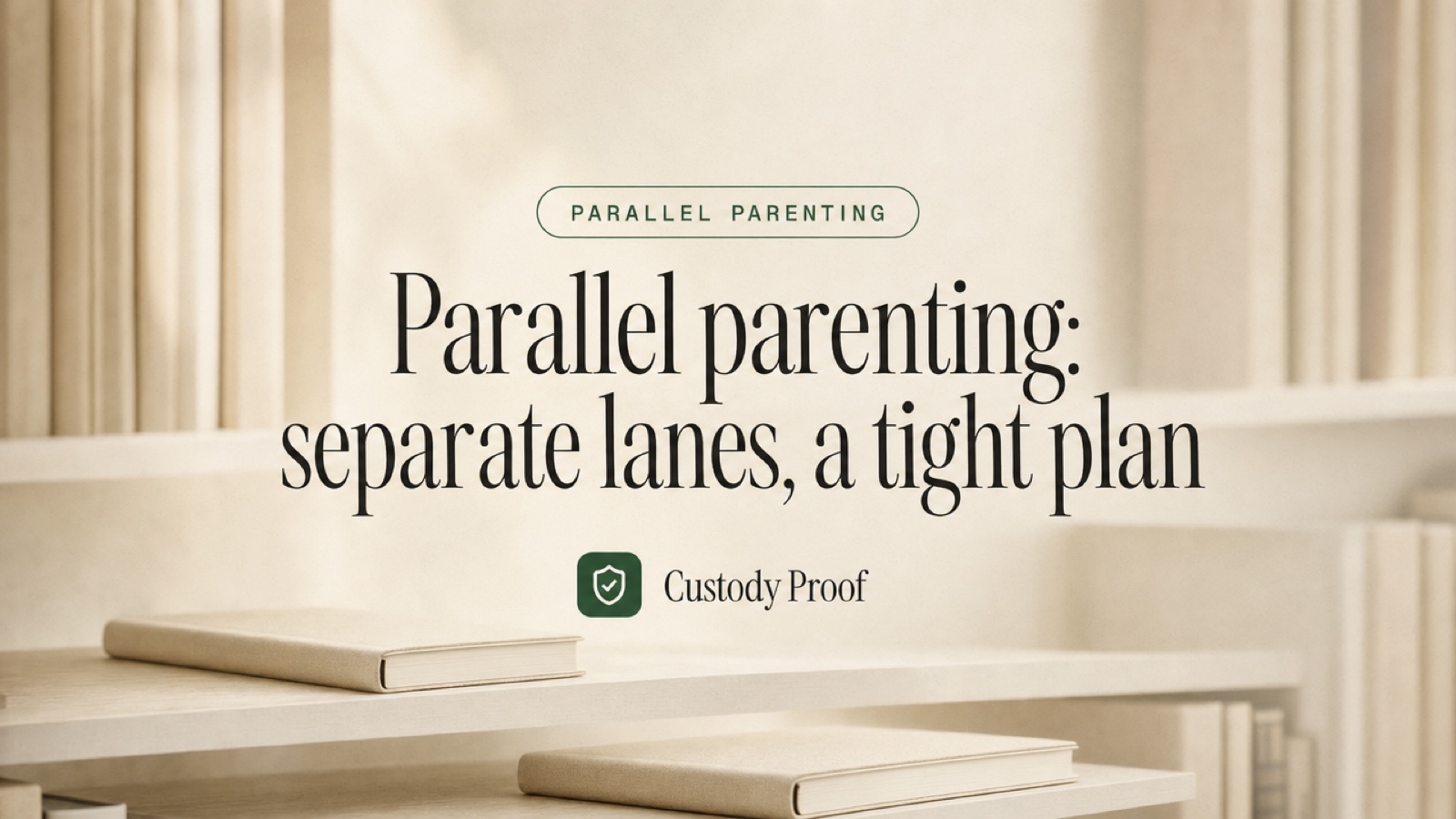Parallel parenting: separate lanes, a tight plan