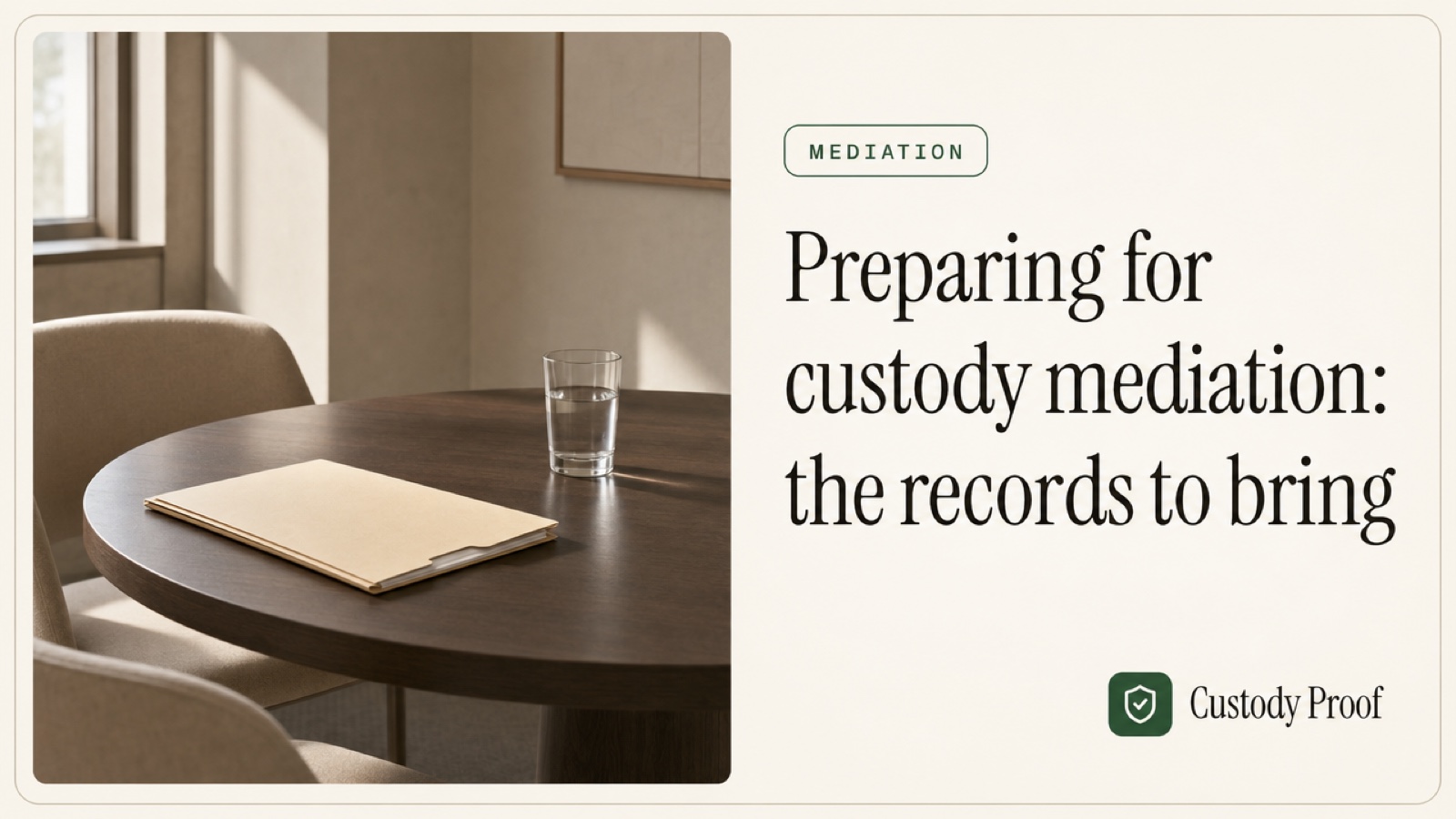 Preparing for custody mediation: the records to bring
