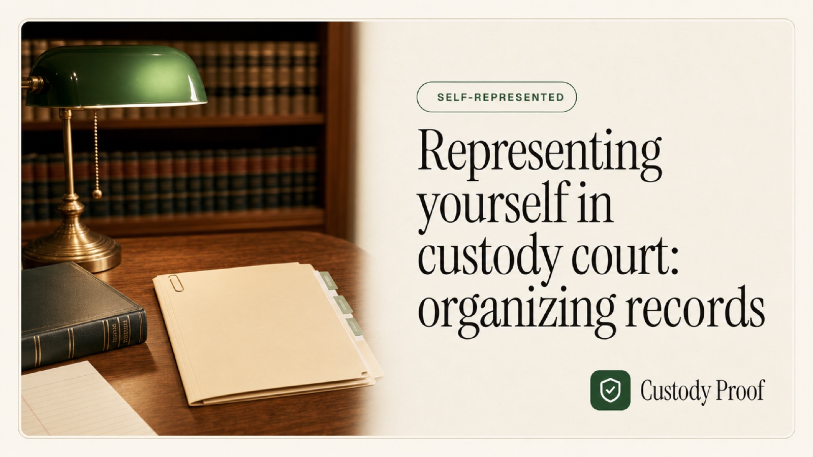 Representing yourself in custody court: organizing records