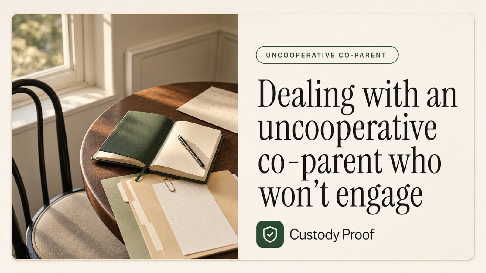 Dealing with an uncooperative co-parent who won't engage