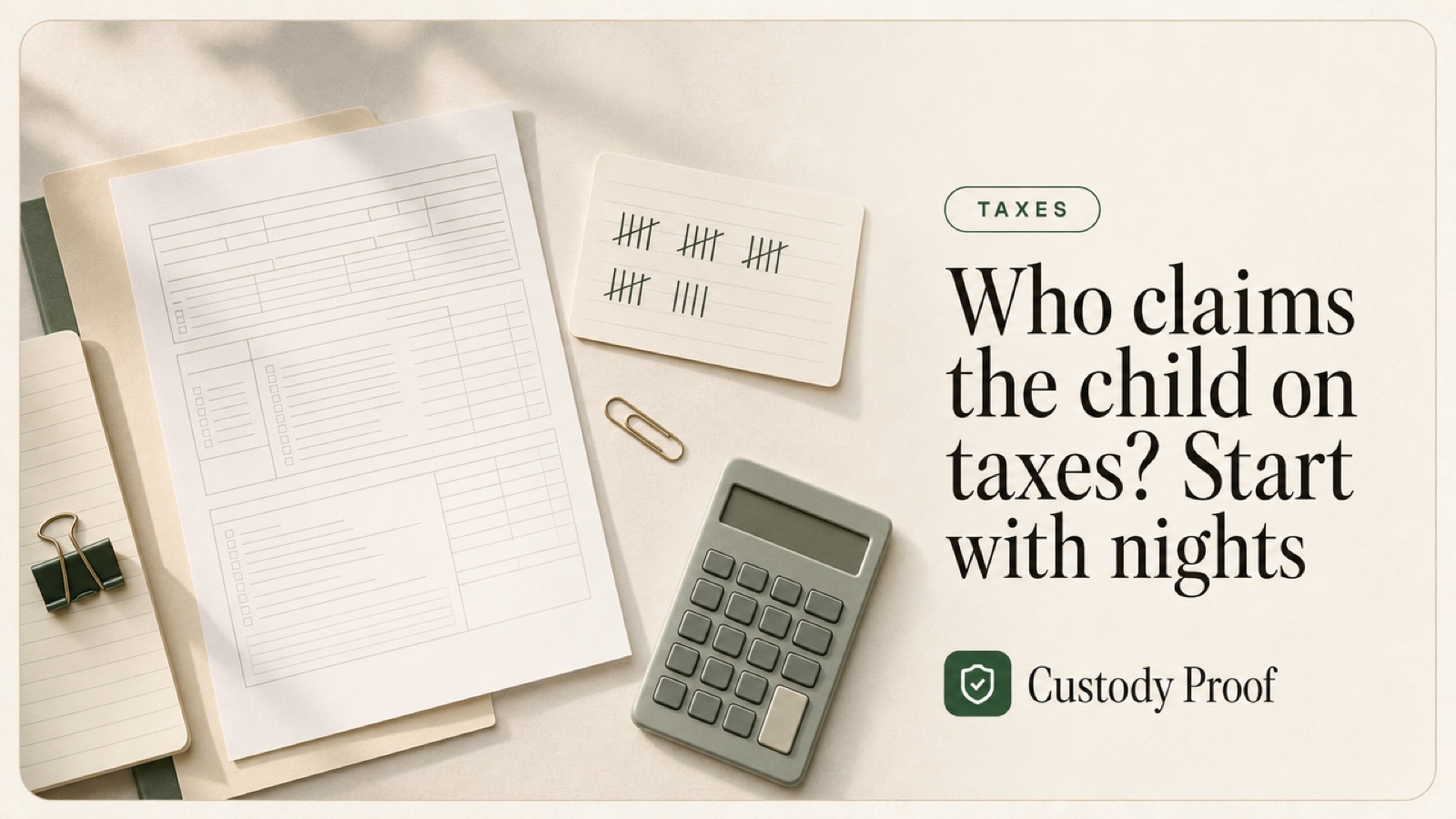 Who claims the child on taxes? Start with nights